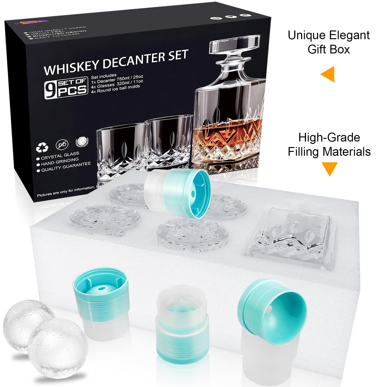 QUMMFA complete whiskey set elevates home bar display