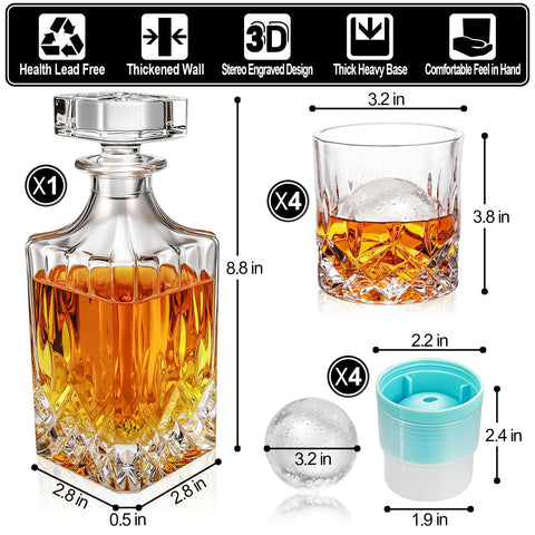 QUMMFA lead-free decanter for safe, clear pours