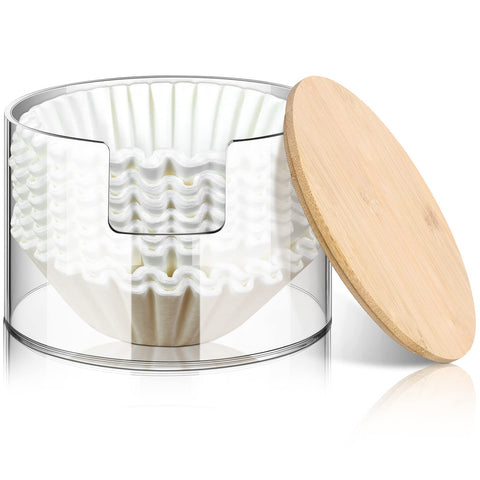 Qunclay acrylic coffee filter holder with large capacity for different filters.