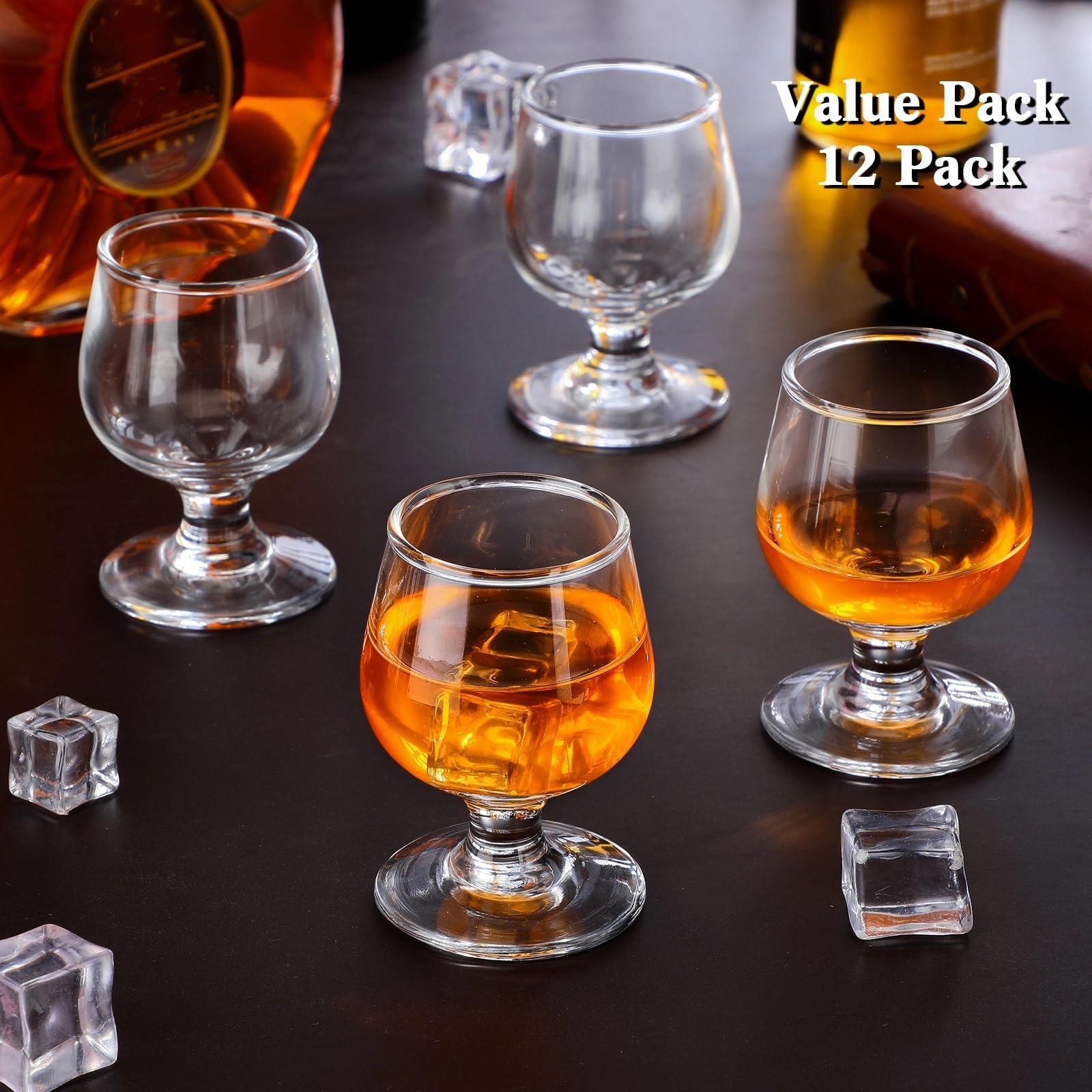 Qunclay bourbon glasses with durable clear glass for daily use