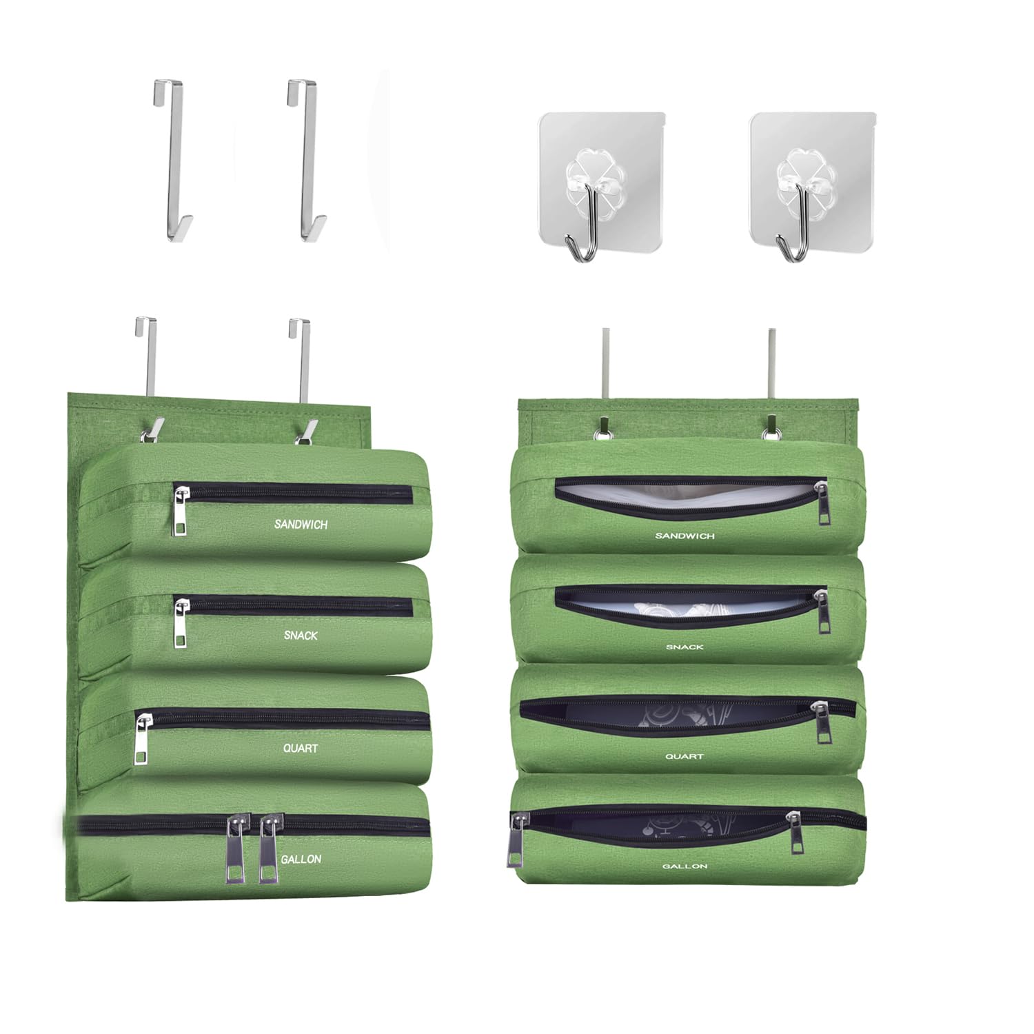 Quoyiyo bag organizer with gallon compartment helps pantry bags stay neatly arranged