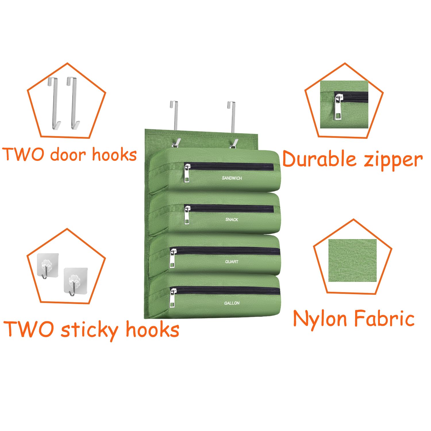 Quoyiyo bag organizer for quart bags keeps items accessible and orderly