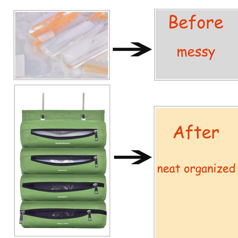 Quoyiyo wall-mounted bag organizer saves counter space in kitchens