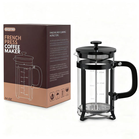 QUQIYSO BPA-free glass teapot‑style design for safe infusion and flavor