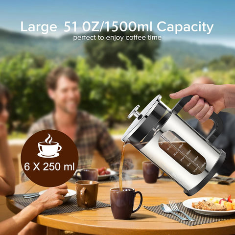 QUQIYSO heat-resistant assembly withstands daily use and hot beverages.