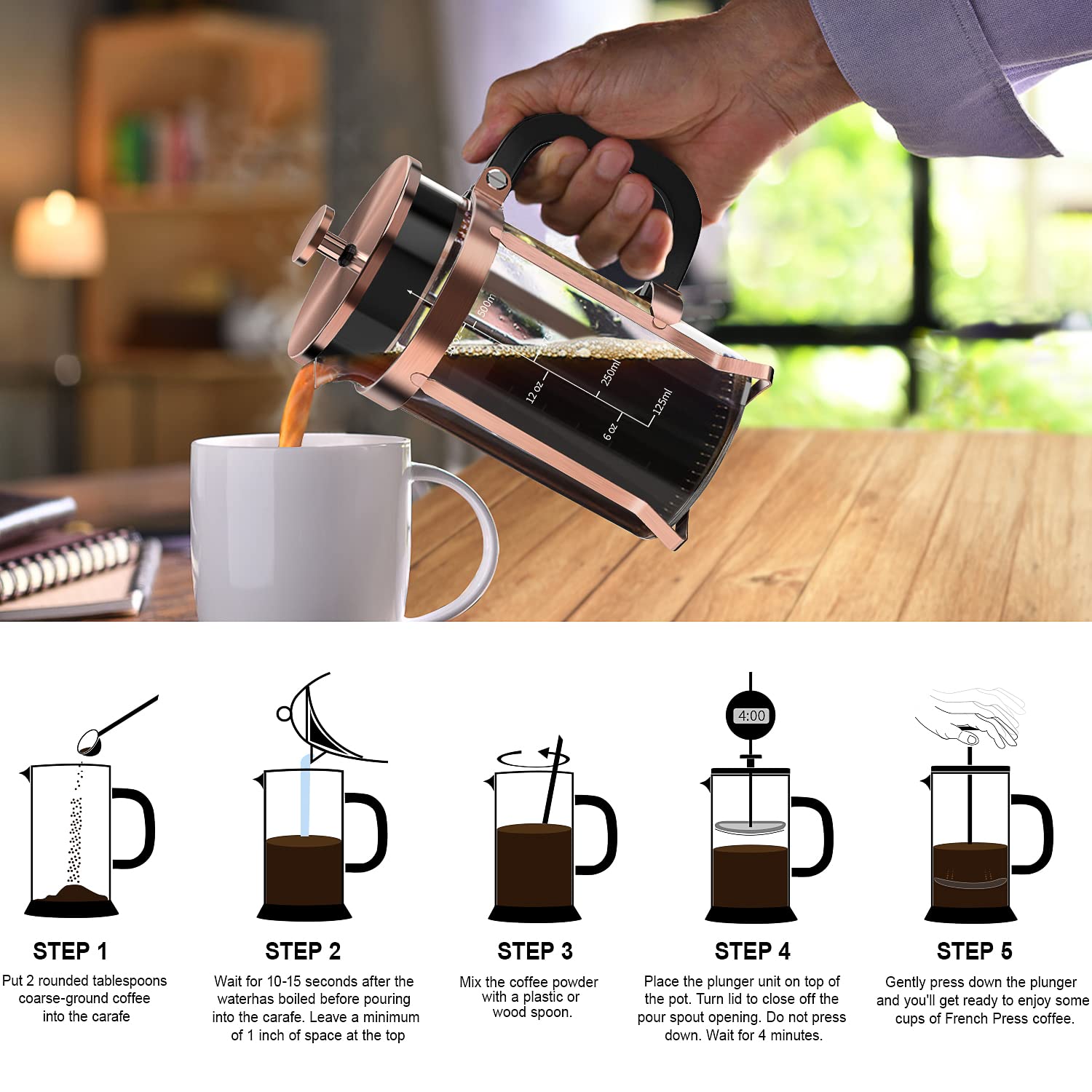 QUQIYSO multi-use press suitable for tea and cold brew