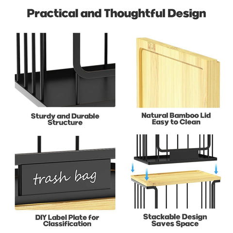 Quszmd bamboo lid adds extra storage space and aesthetic appeal.