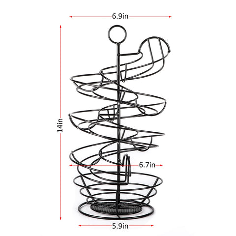 QUTREY egg holder side view showcasing spiral dispenser for easy egg access