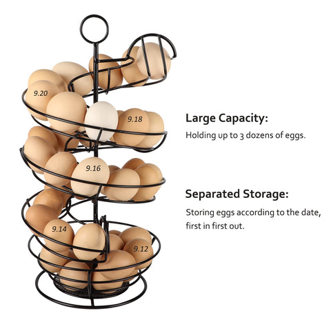 QUTREY egg basket storage compartment emphasizes large capacity in a compact footprint