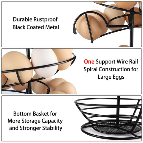 QUTREY first-in-first-out egg dispenser keeps eggs organized on display.