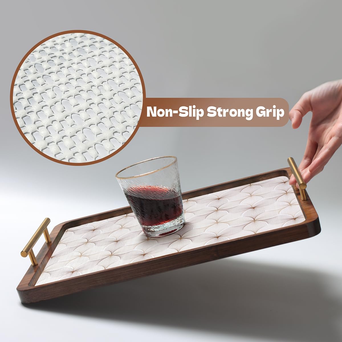 Quttisay drawer liner showing textured back for anti-slip support.