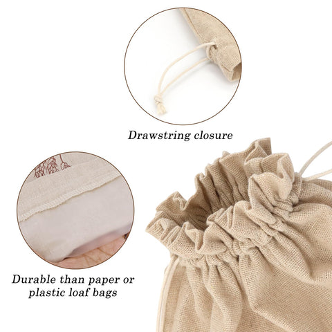QUYANGCHIFENG 12x15 inch bread bags demonstrating size.