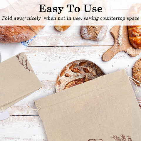 QUYANGCHIFENG bread bags folded compactly to save counter space.