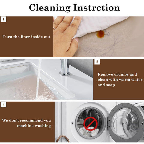 QUYANGCHIFENG liner turned inside out for easy cleaning.