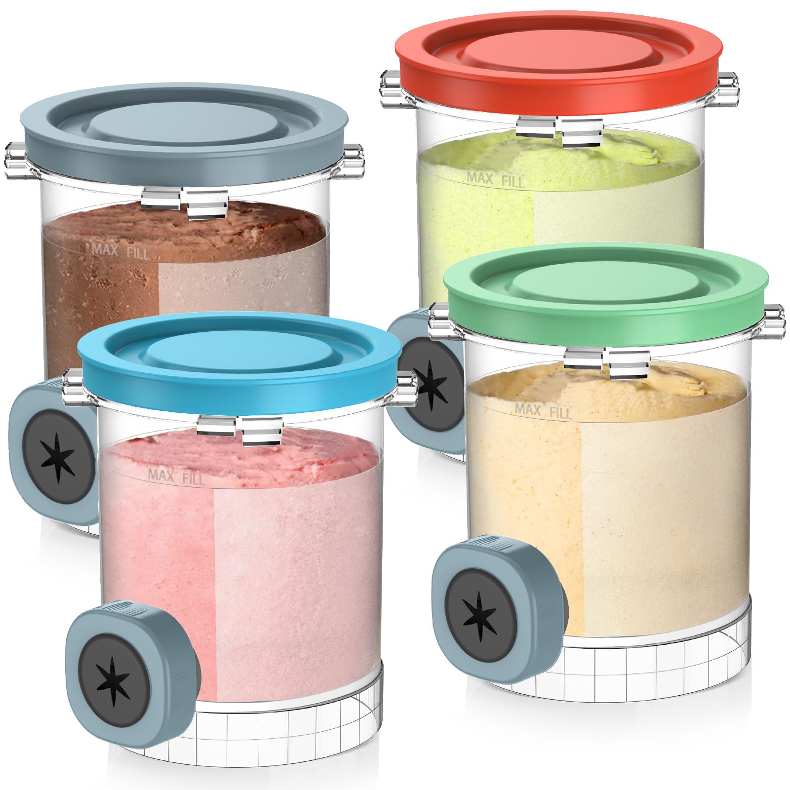 QVN Ninja Swirl Pint with transparent view aids quick identification of flavors