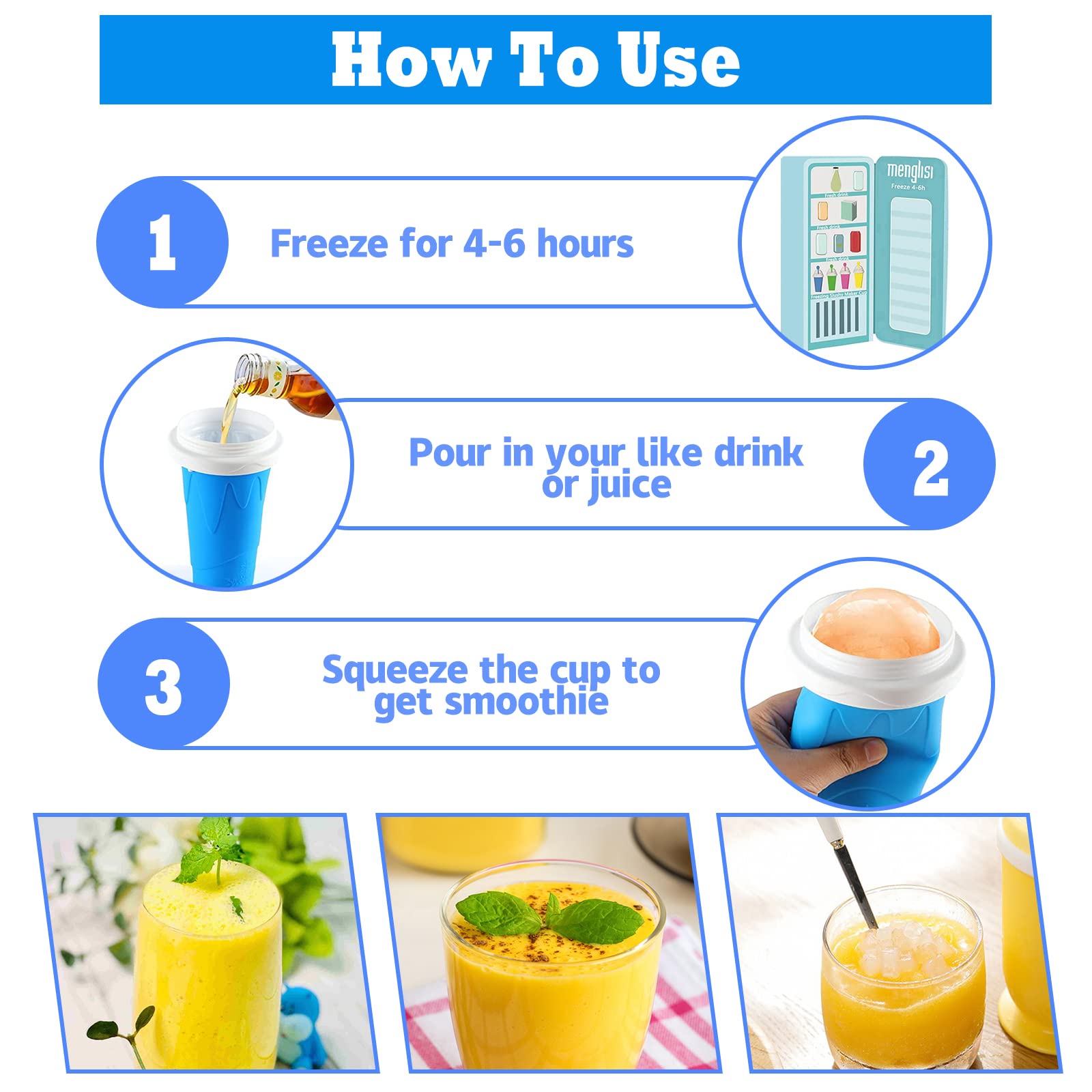 QwayHome slushie cup DIY smoothie highlights flavor customization