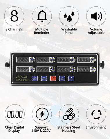 QWORK digital timer waterproof panel resists splashes for reliable cooking timing.
