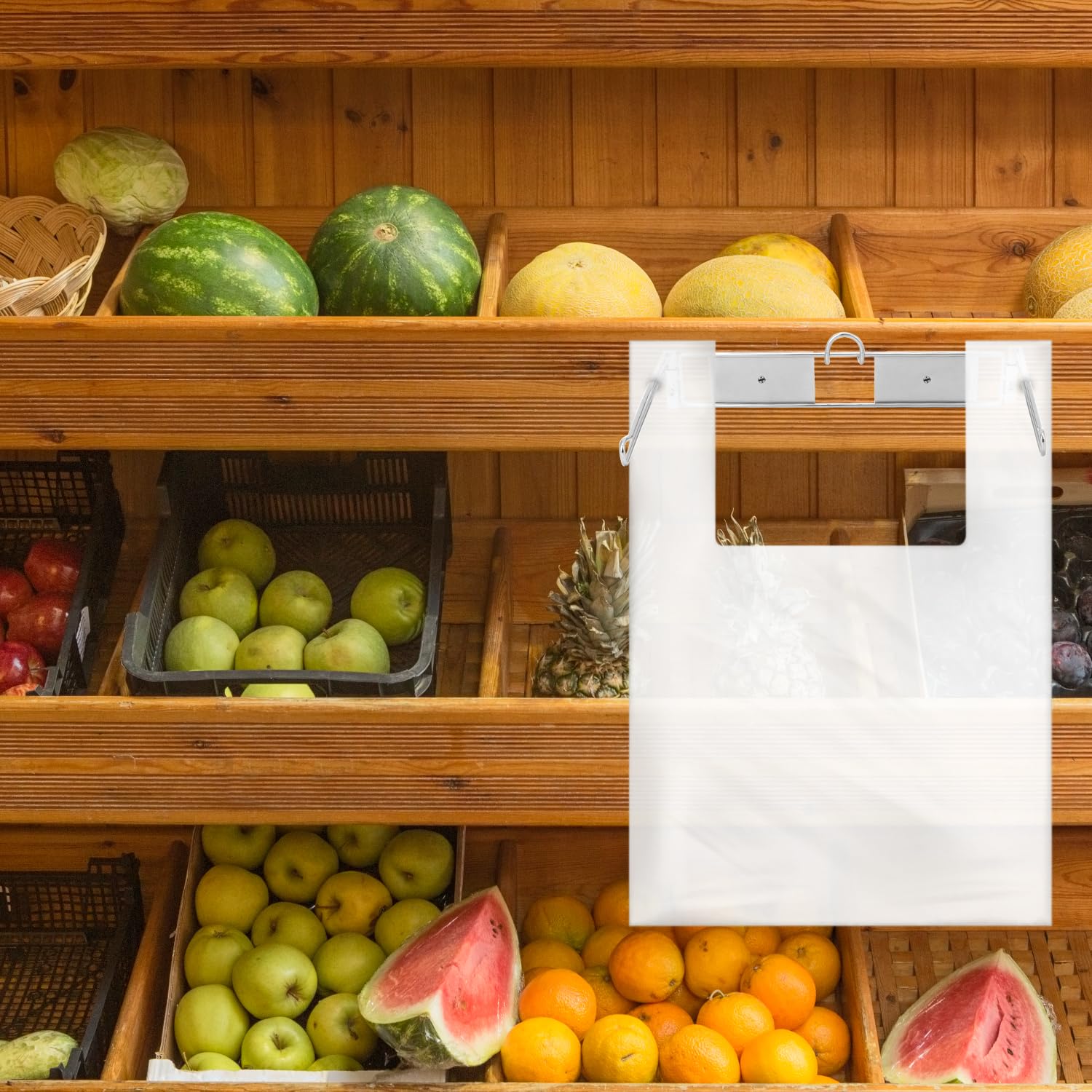 QWORK rack aids efficient checkout and backroom storage.