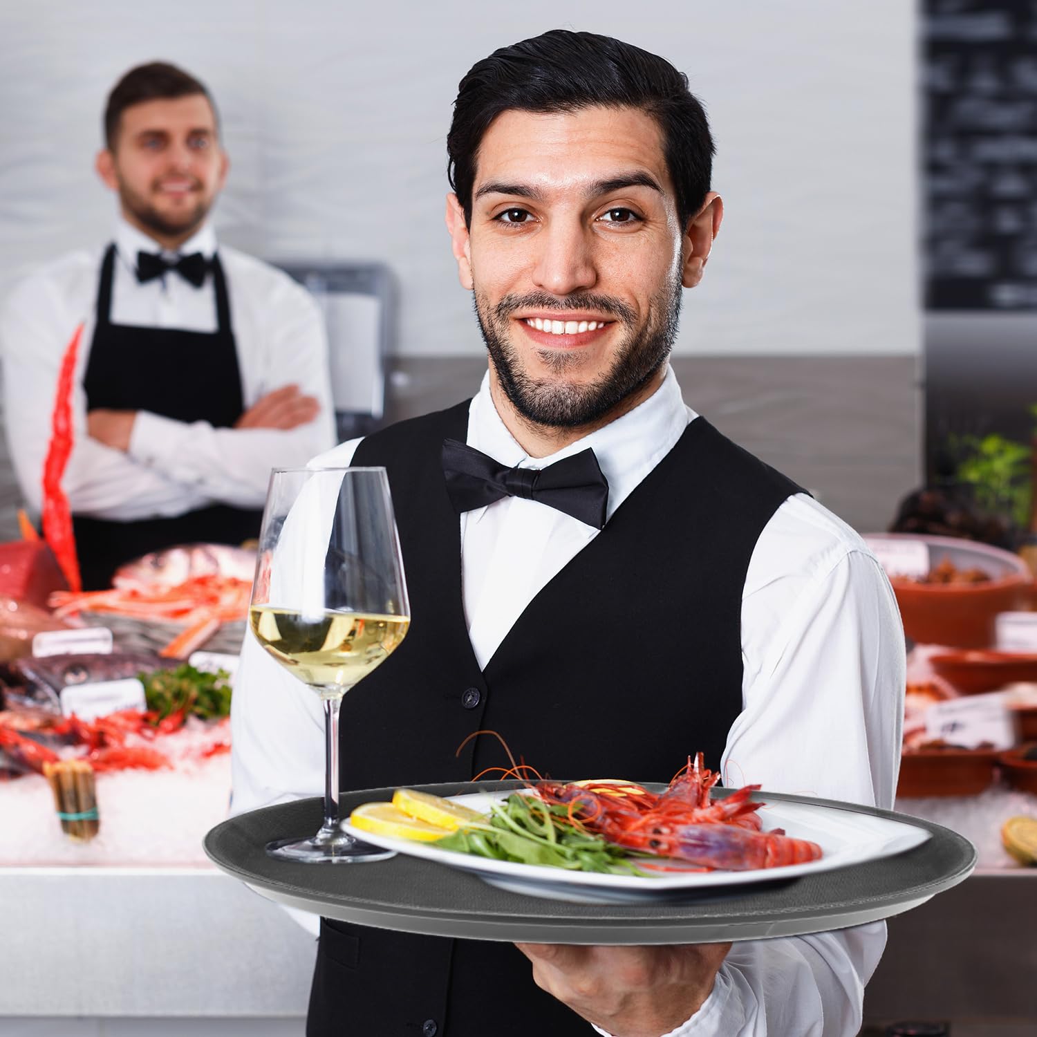 QWORK durable plastic tray close-up showing long-lasting construction.