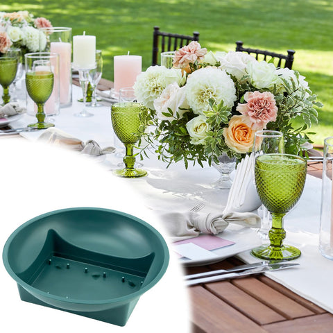 QWORK flower arrangement containers green for home or office decor.