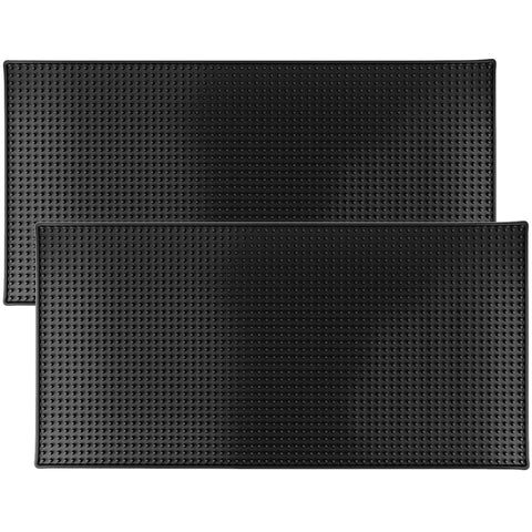 QWORK rubber bar mat anti-slip surface stabilizes glassware on busy bars