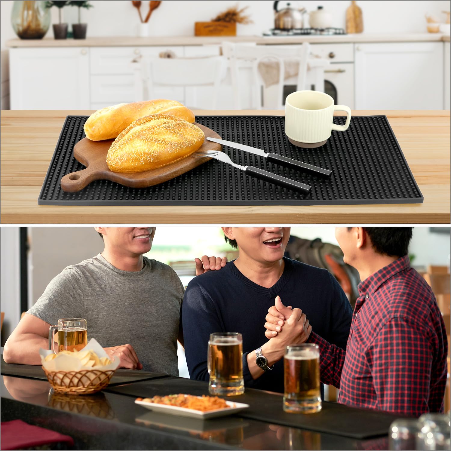 QWORK bar mat suitable for bars and kitchens with versatile use