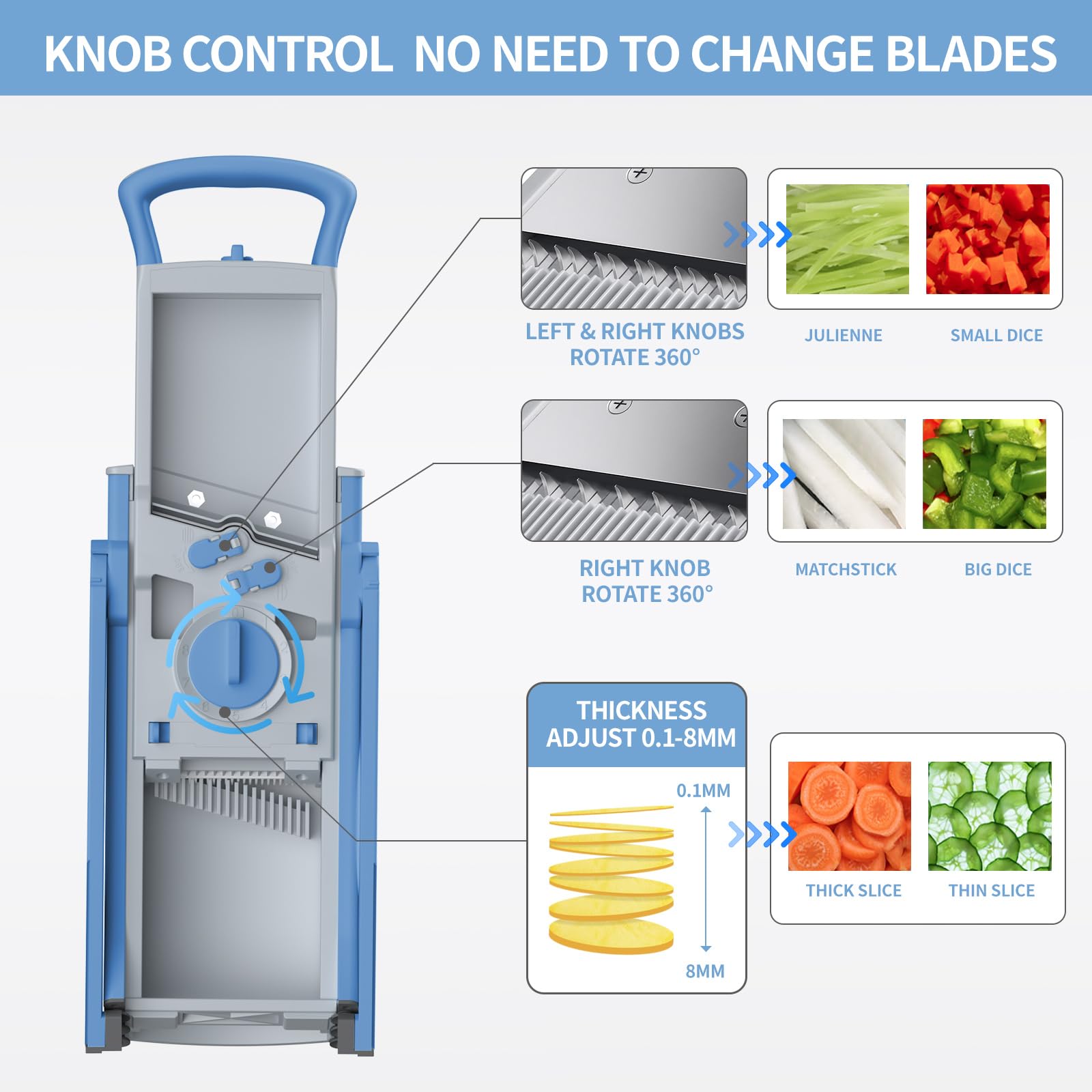 QYKIC foldable design with food catch container keeps counters clean.