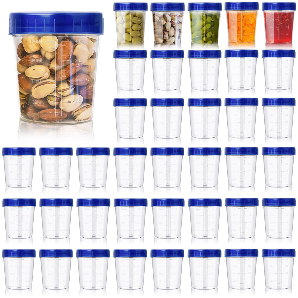 Qyyiguf 4oz container with lid close-up, airtight for sauces and dressings.