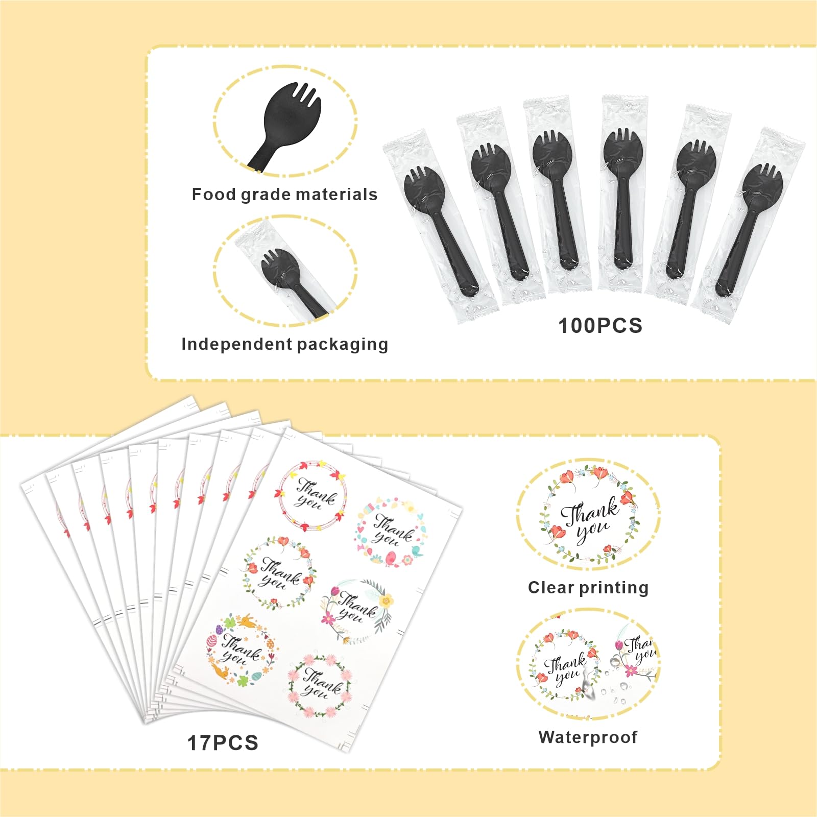 QZV 100 wrapped spoons for easy serving and mess-free dessert moments.