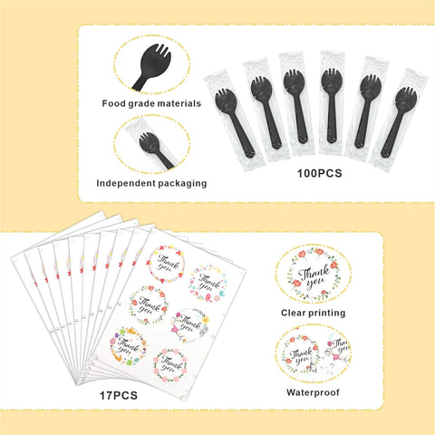 QZV 100 wrapped spoons for easy serving and mess-free dessert moments.