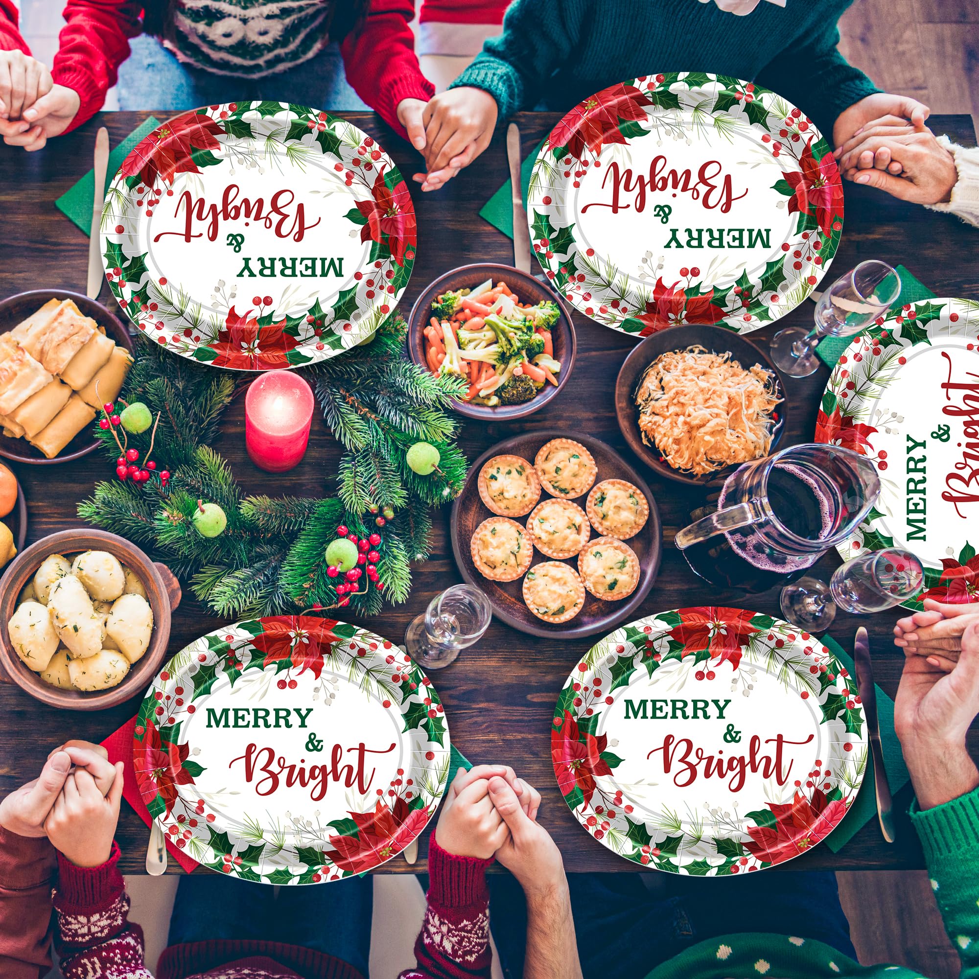 QZYL festive tableware suitable for Christmas gatherings and daily use.