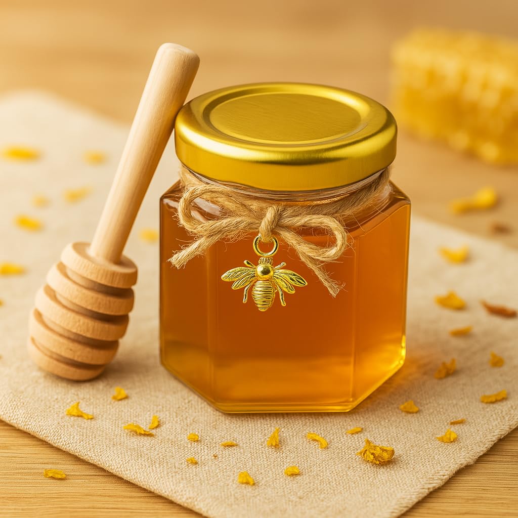R DRURLCD bee pendant accessory attached to jar for rustic charm