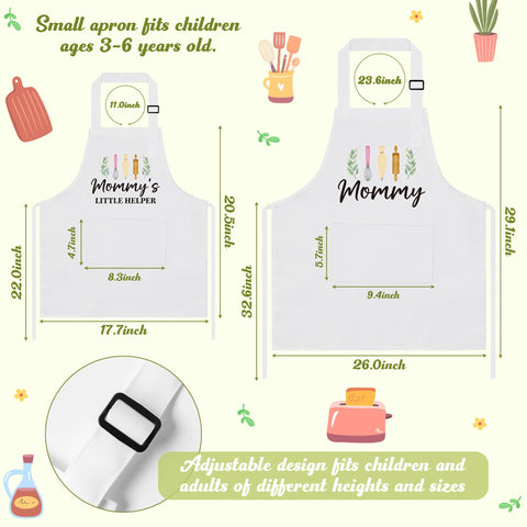 R HORSE adult and kid matching aprons ideal for baking with kids.
