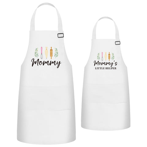 R HORSE mommy and me apron set for family cooking with matching style.