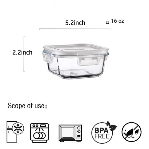 R.repad yay glass container lid showing airtight snap seal.