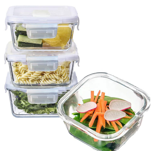 R.repad yay 2 cup square glass container for meal prep and fridge storage.