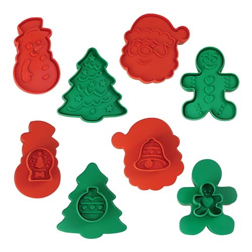R&amp;M Santa stamper double-sided for festive cookie decorating