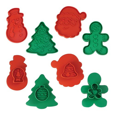 R&amp;M Santa stamper double-sided for festive cookie decorating