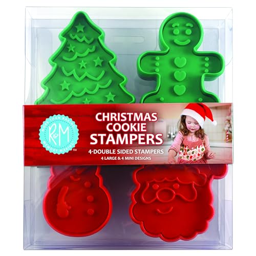 R&amp;M Christmas double-sided stamper snowman design for playful cookies