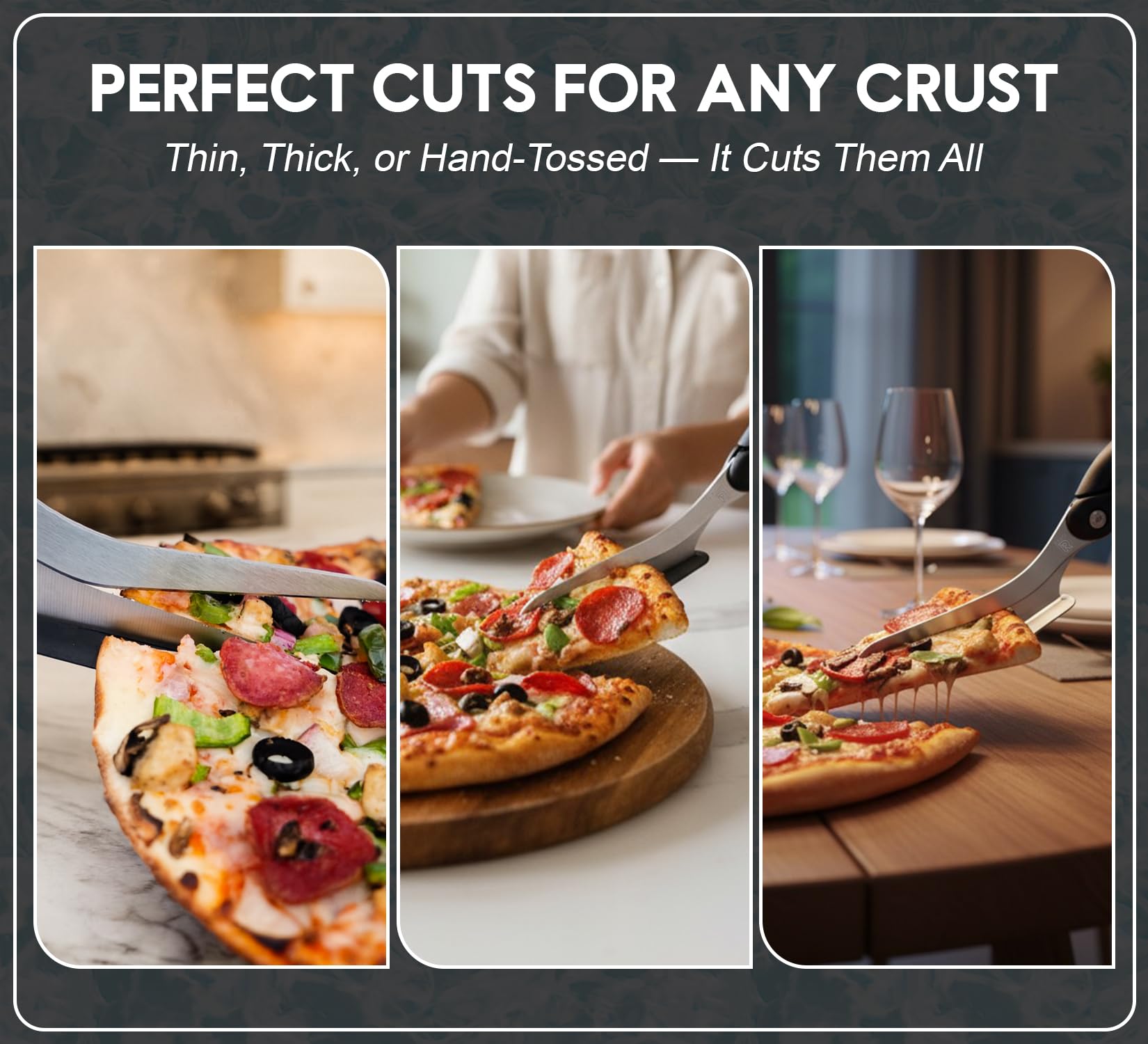 RAAFI rustproof stainless blades stay sharp for daily pizza prep.