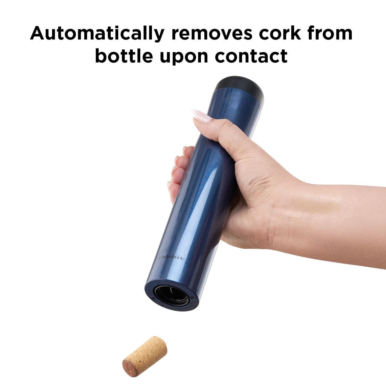 Rabbit Built-in Foil Cutter ready for a streamlined bottle opening.