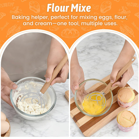 RABOKASI double-headed rolling pin eases dough shaping