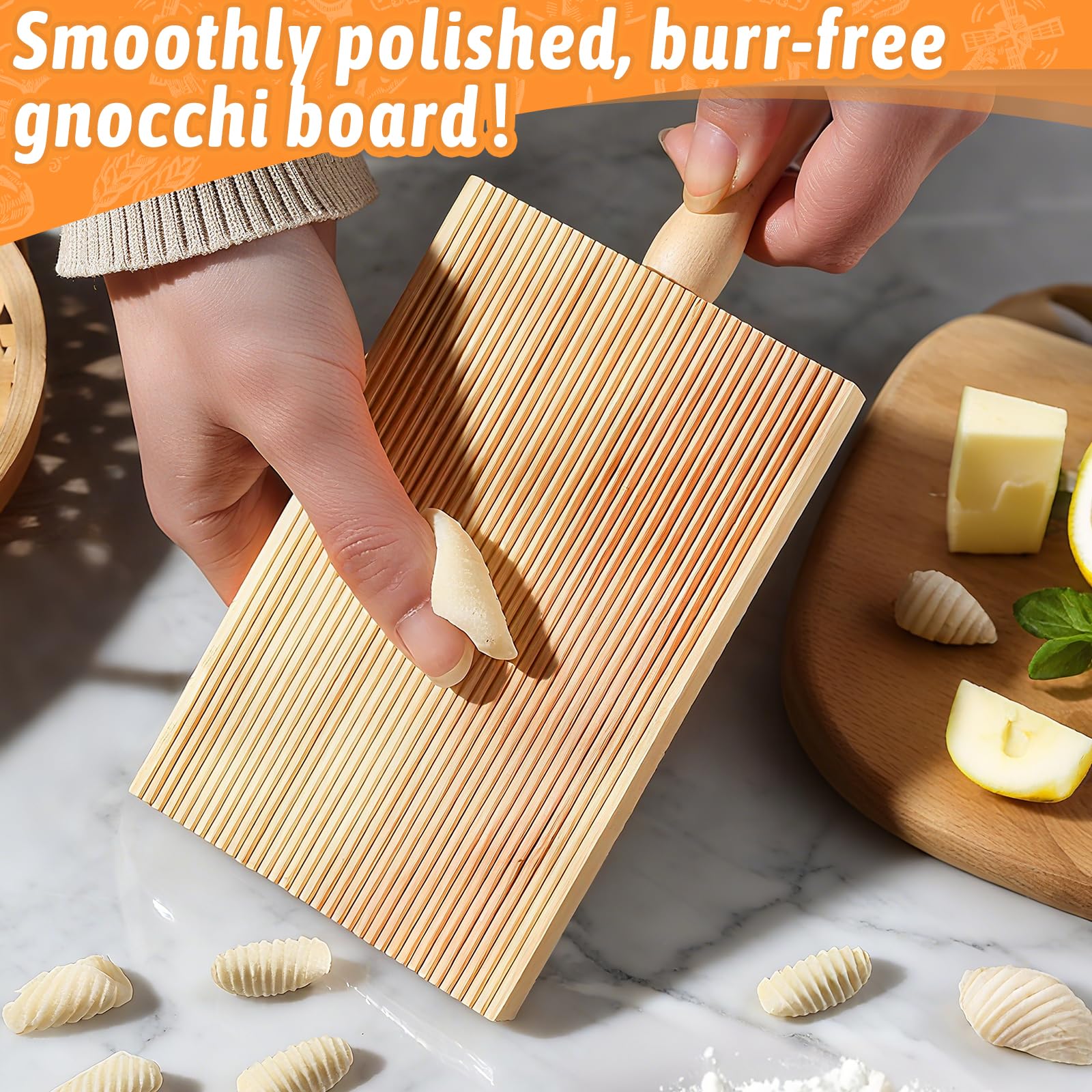 RABOKASI dough scraper for clean surfaces during pasta prep