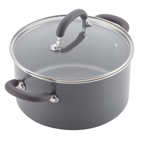 Rachael Ray nonstick surface closeup highlighting PlatinumShield durability for easy release