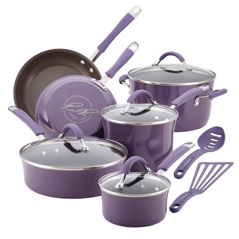 Rachael Ray Cucina lavender 1 qt saucepot with easy-release surface for quick meals