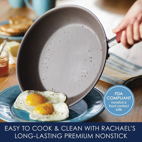 Rachael Ray Cucina 8.5-inch fry pan delivers easy release and simple cleanup