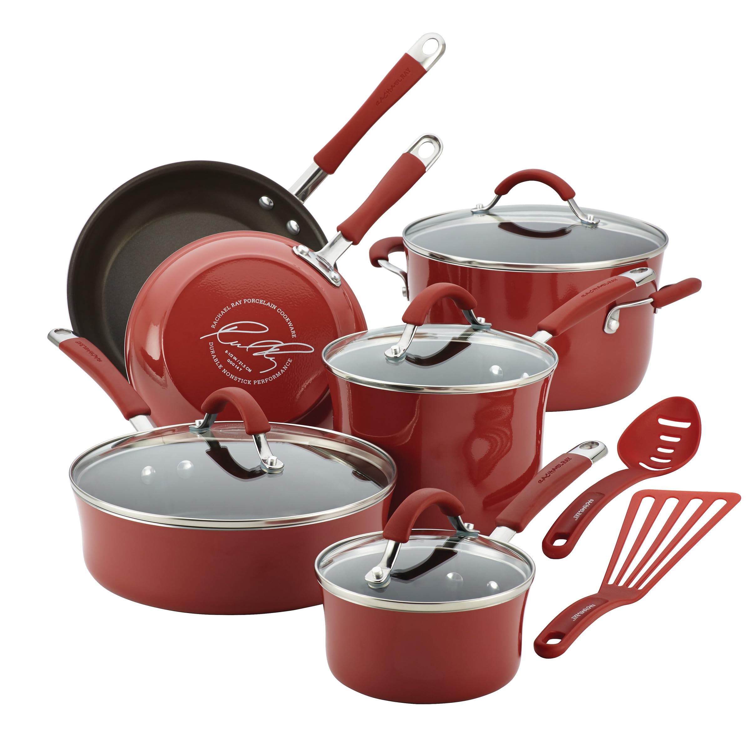 Rachael Ray Cucina stockpot with lid for even heating and flavorful simmering