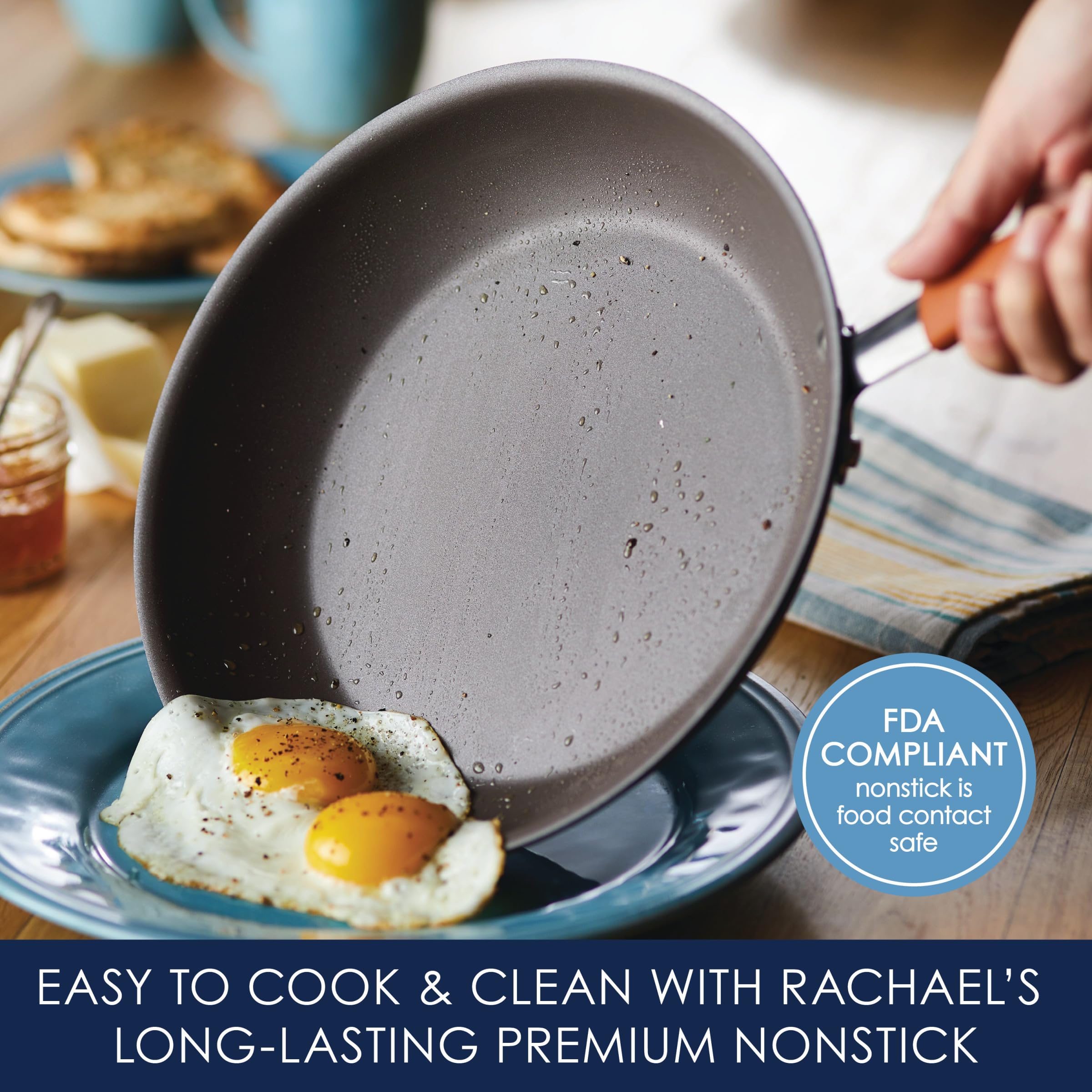 Rachael Ray Cucina 2qt saucepan with lid for versatile sauce preparation.