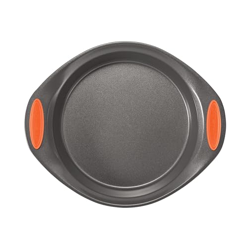 Rachael Ray Yum-o! pan with grip handles for secure lifting and transfer.