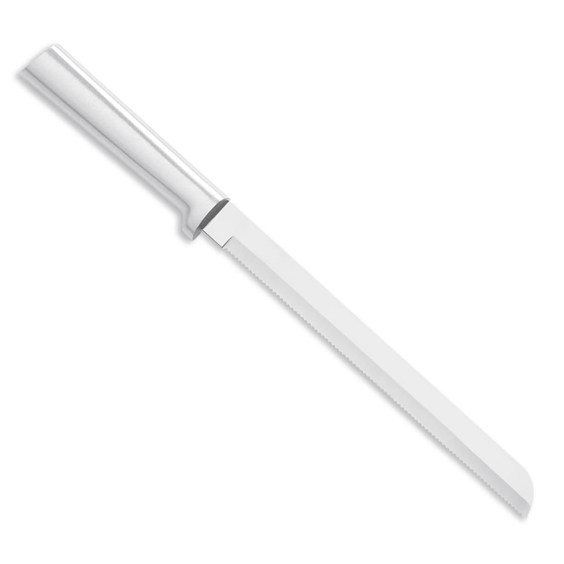 Rada 8-inch bread knife blade closeup highlighting serrated edge for crusty bread
